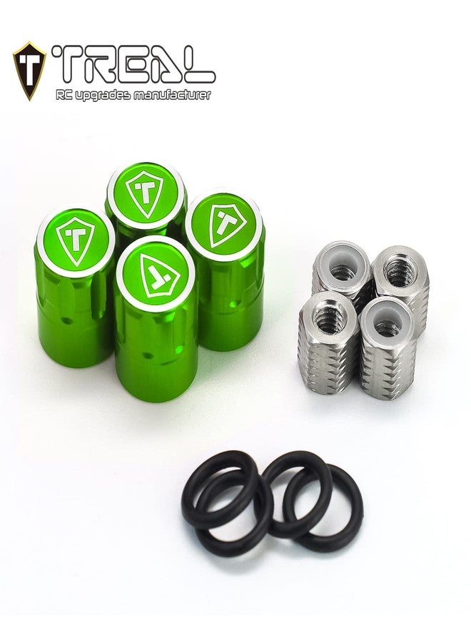 TREAL 1.9 Wheel Center Caps M4 Nuts(4P) for 1/10 RC Crawler TRX4 Axial SCX10 III SCX10 II Capra (Green) - Image 2